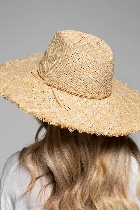 Frayed Edge Straw Panama Hat