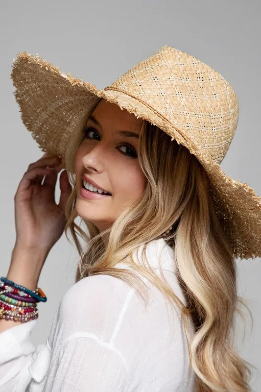 Frayed Edge Straw Panama Hat