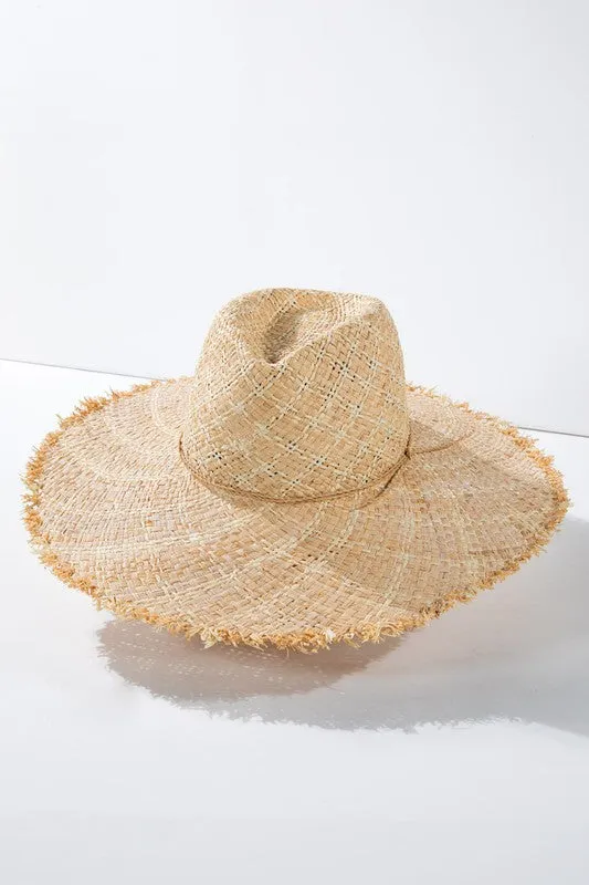 Frayed Edge Straw Panama Hat