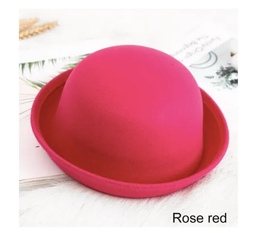 Girls And Boys  Woolen Adjustable Bowler Fedora Hat - ONLY 5 LEFT !!!