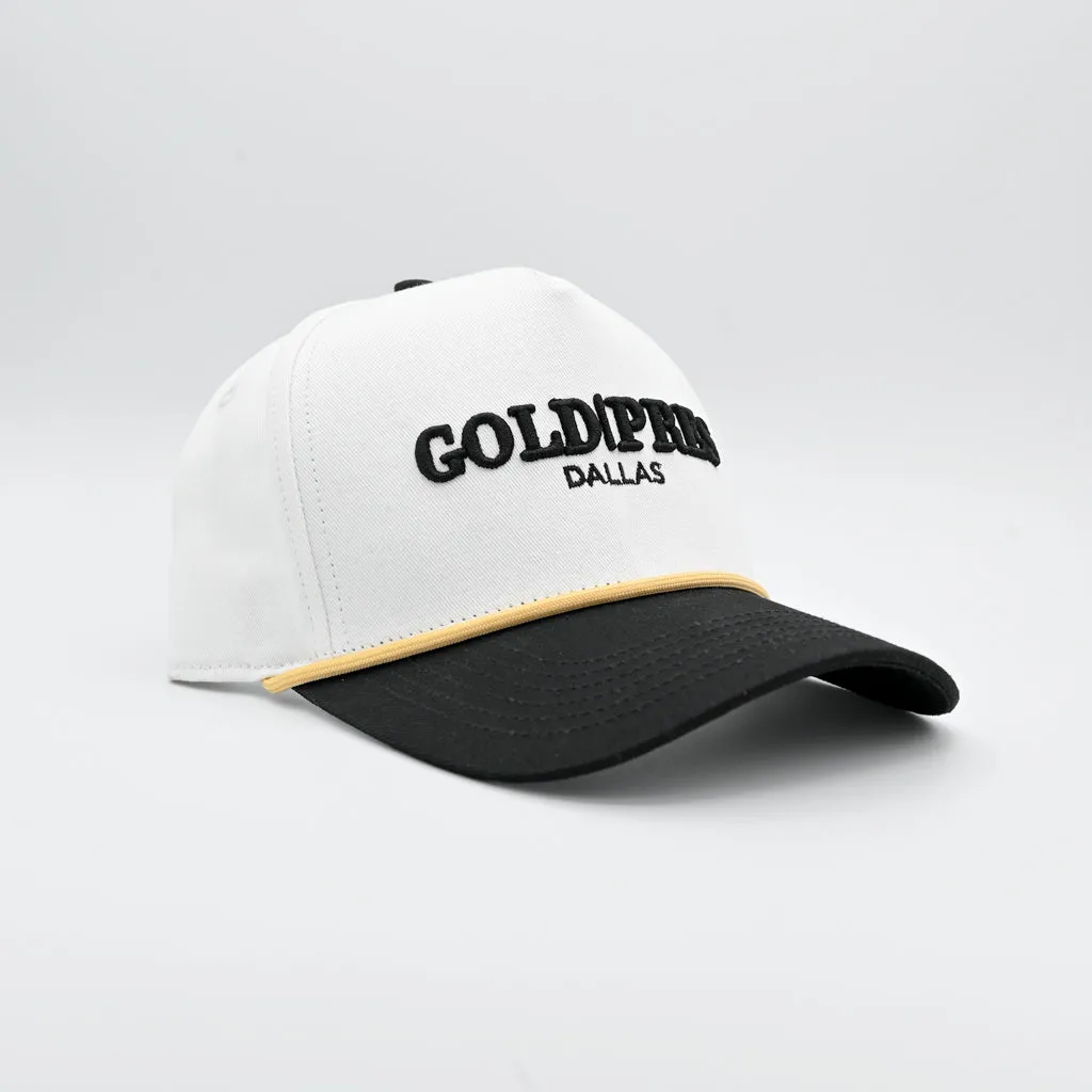 Gold Pres Dallas Classic Snapback White/Black