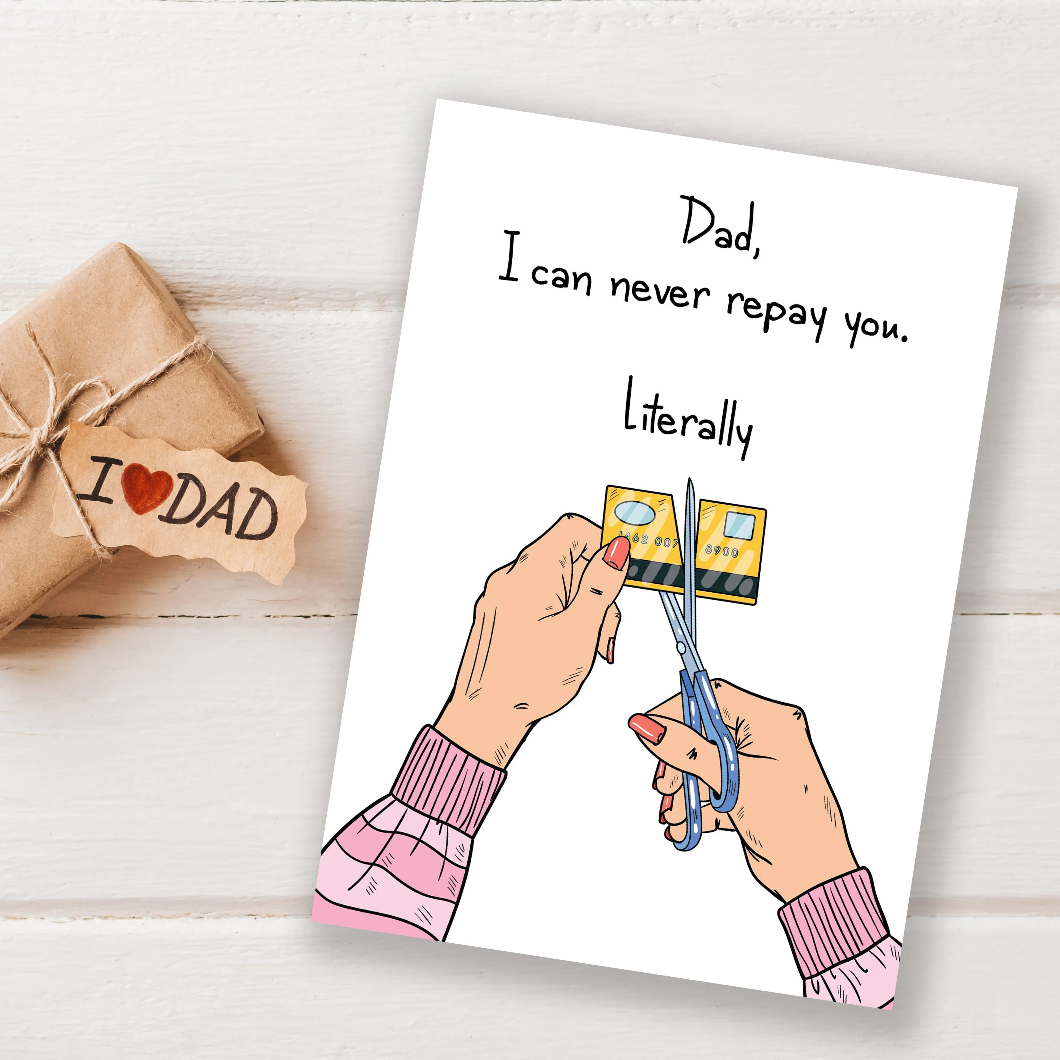 Greeting Card For Dad - I Can Never Repay You