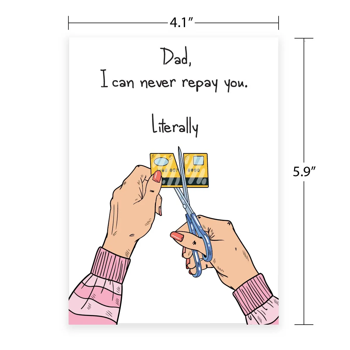 Greeting Card For Dad - I Can Never Repay You