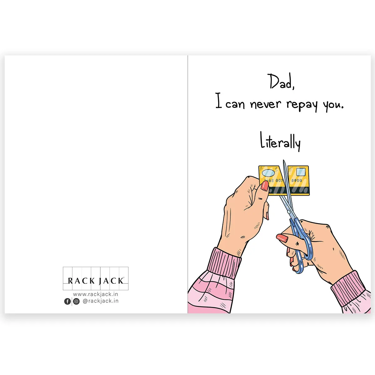 Greeting Card For Dad - I Can Never Repay You