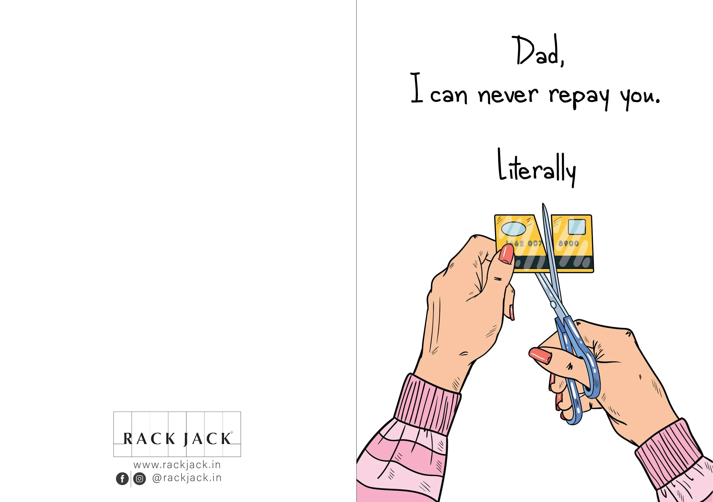 Greeting Card For Dad - I Can Never Repay You