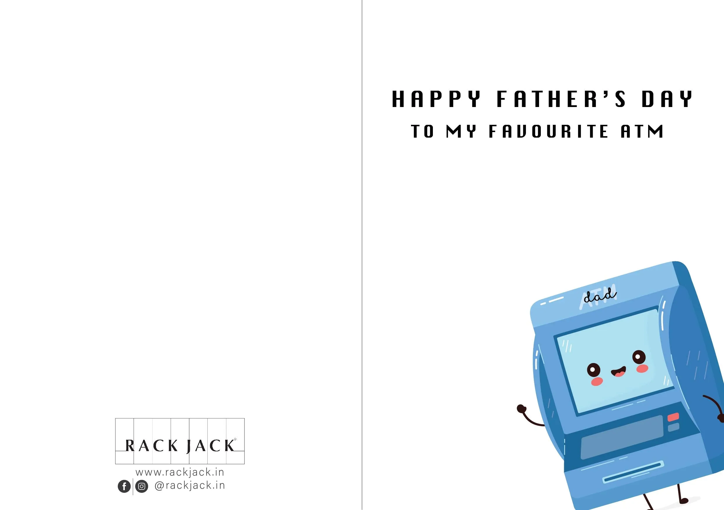 Greeting Card For Dad - My Favourite ATM