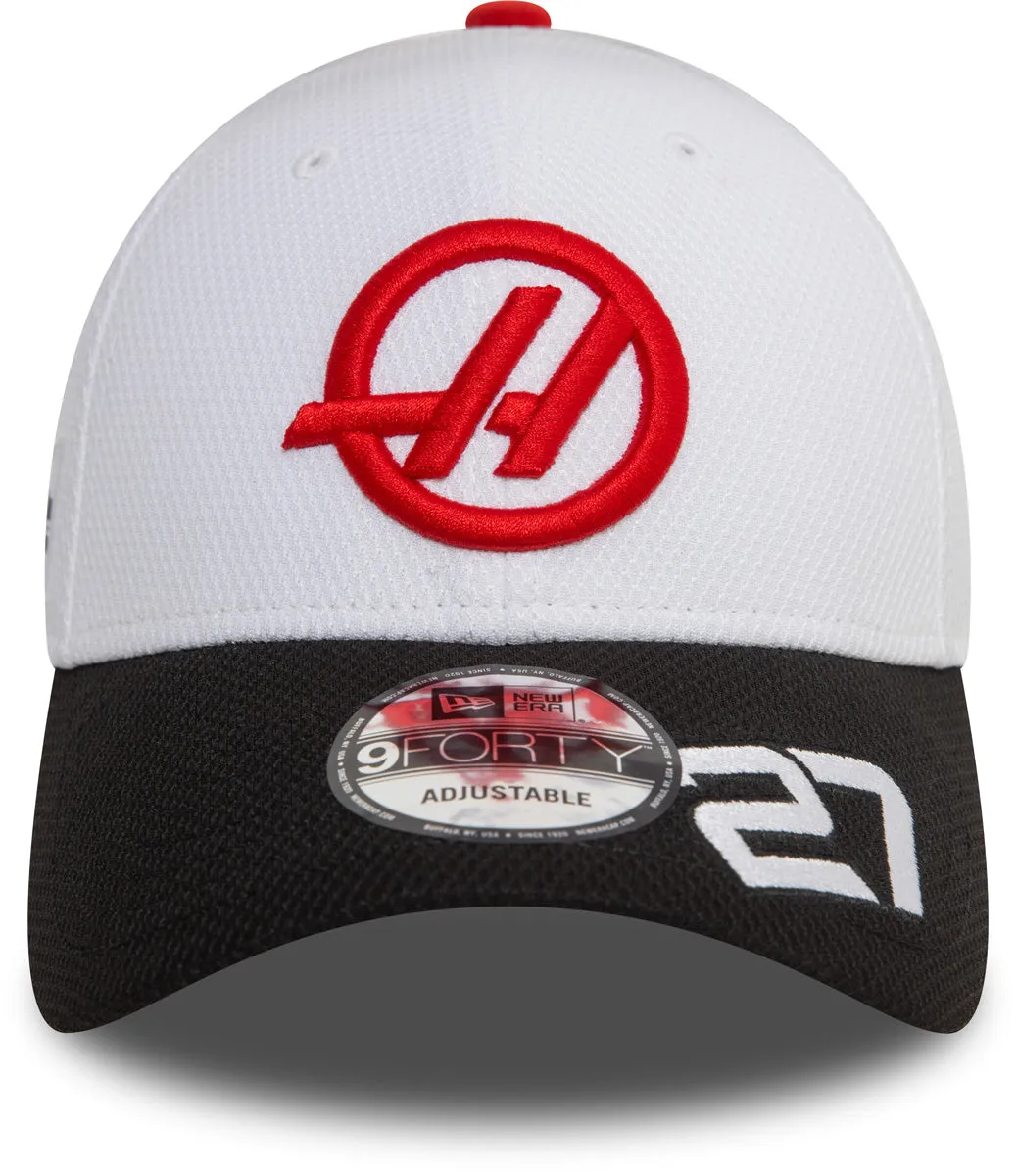 Haas F1 Team New Era 9Forty Driver Nico Hulkenberg White/Black Team Cap