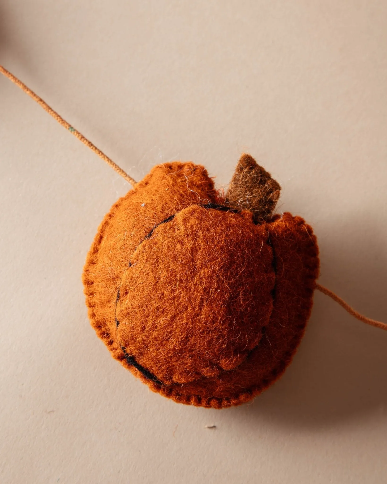 Handmade Wool Felt Pumpkin Garland