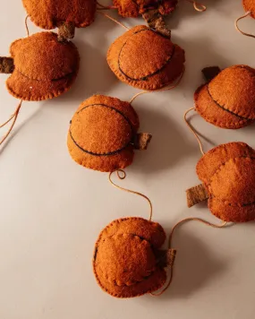 Handmade Wool Felt Pumpkin Garland