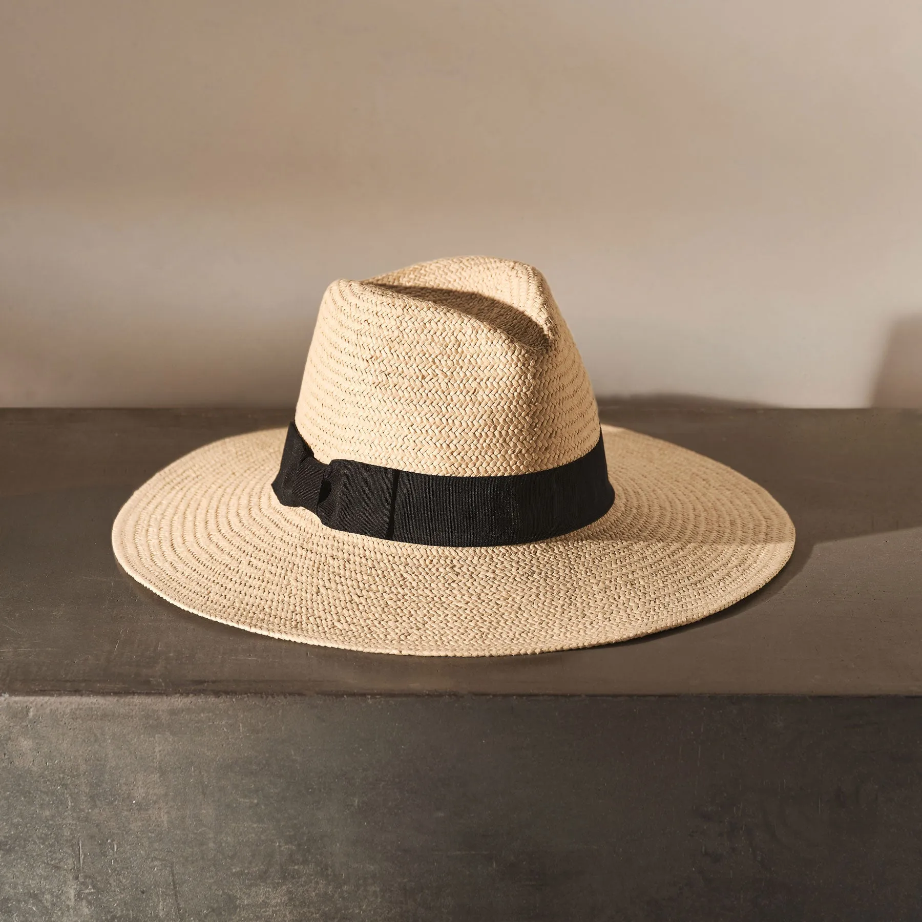 Harbor Straw Hat - Natural/Black