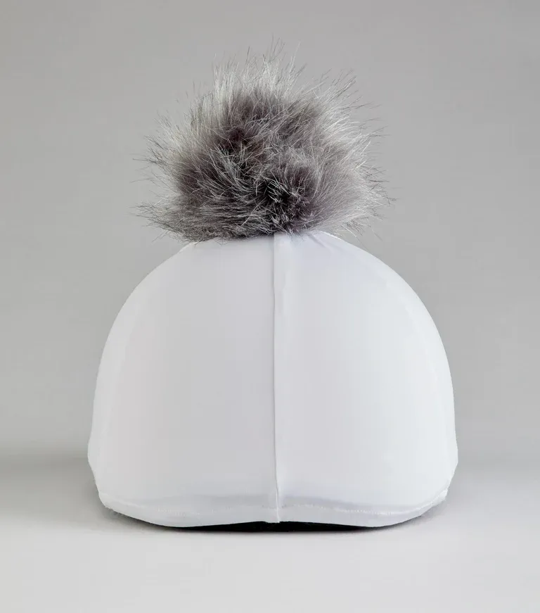 Hat Silk with PomPom (White)