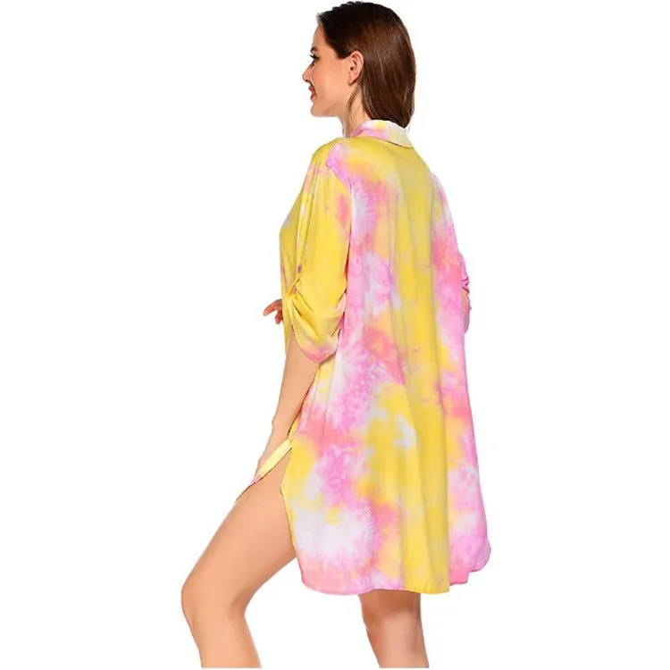 Haute Edition Women's Pullover Swim Beachwear Cover up Tunic Dress