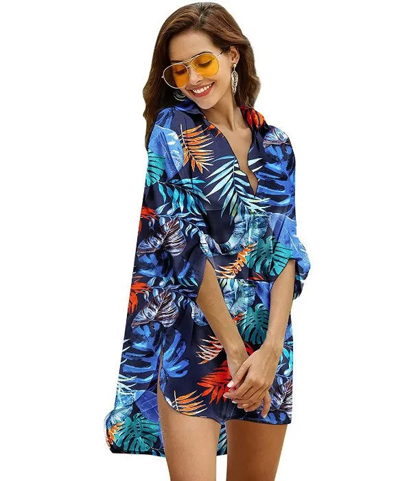 Haute Edition Women's Pullover Swim Beachwear Cover up Tunic Dress