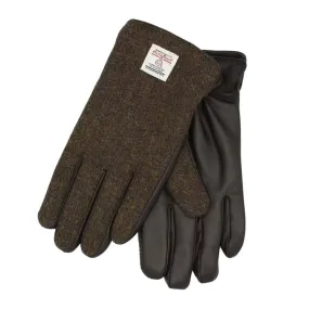 Heather Grant Harris Tweed And Leather Men's Gloves