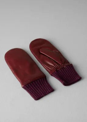 Hestra Tina Leather Mittens | Red