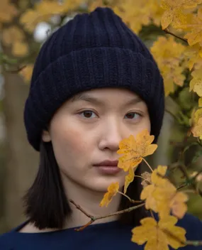 Hilda Merino Extrafine Virgin Wool Hat in Classic Navy