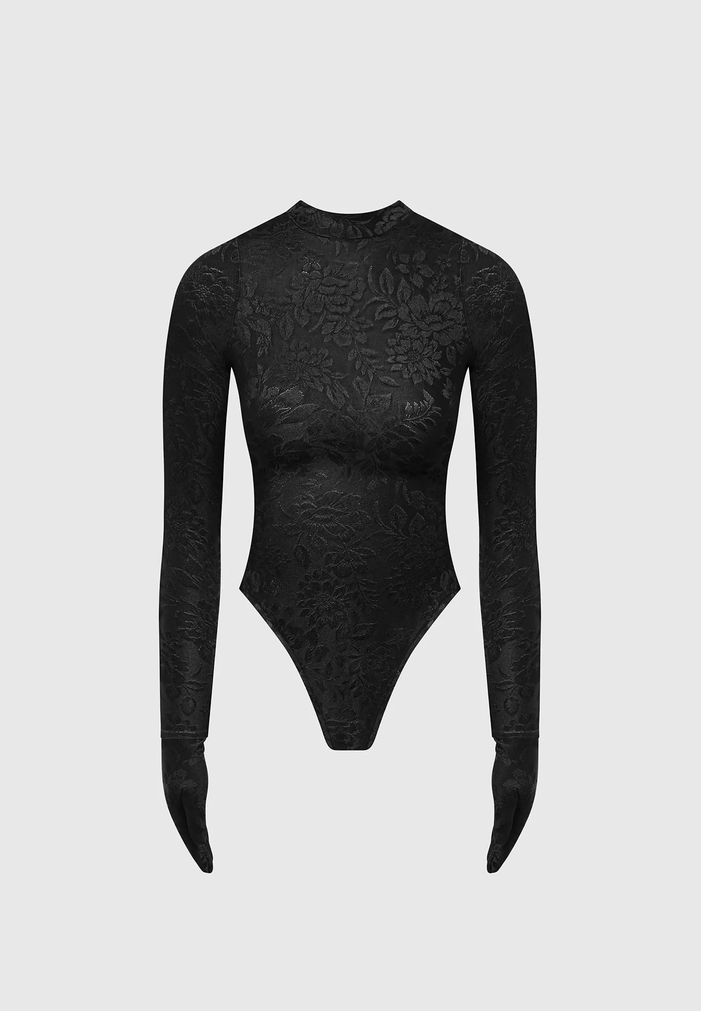 Jacquard Bodysuit With Gloves