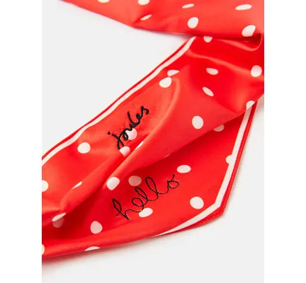 Joules Dog Neckercheif- Red Polka Dot