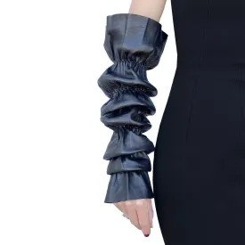 Julianne Fergie 30bt - Women's Fingerless Leather Gloves