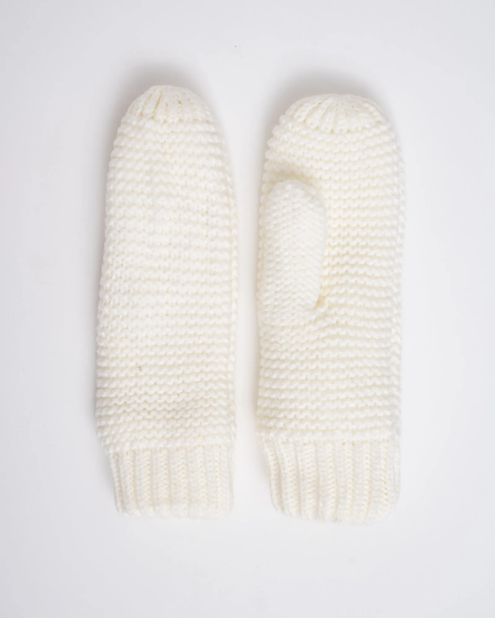 Knitted Mittens Bibi Off White