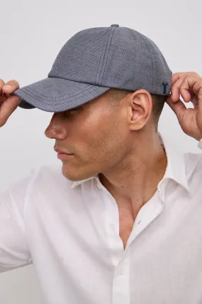 Linen blend baseball cap