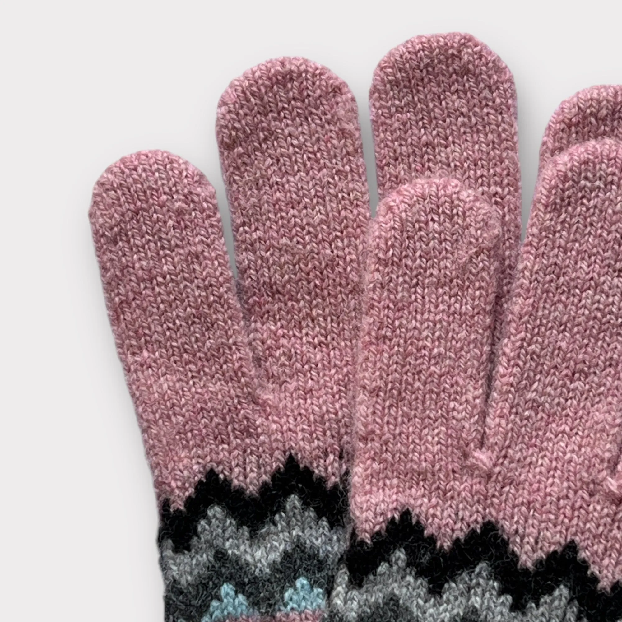 Mackie Hope Ladies Gloves Pink Fairisle