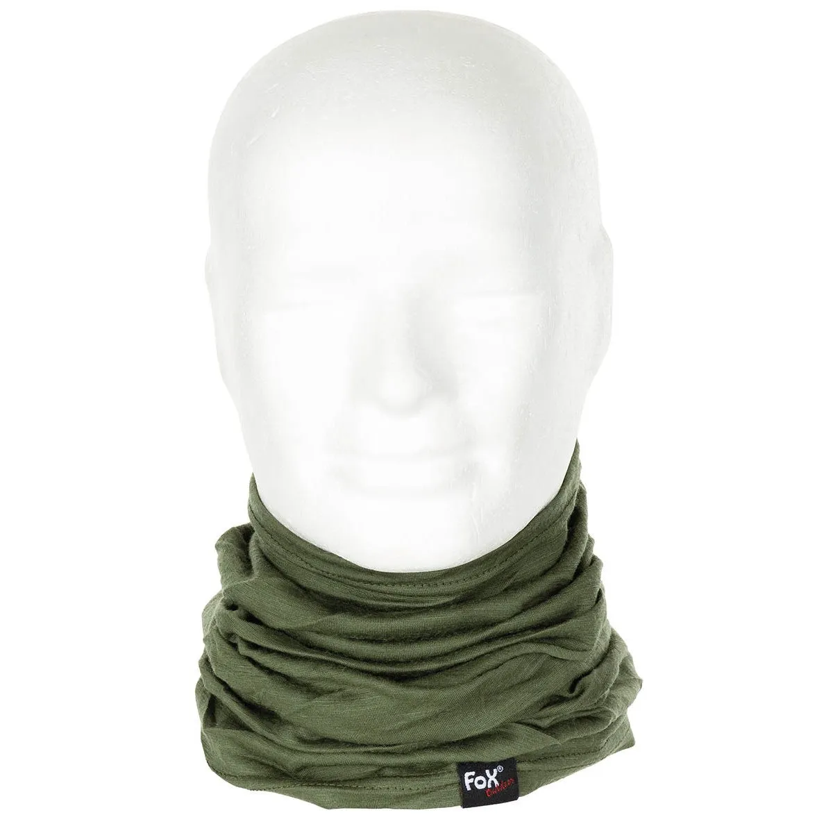 Merino Wool Snood Scarf Olive