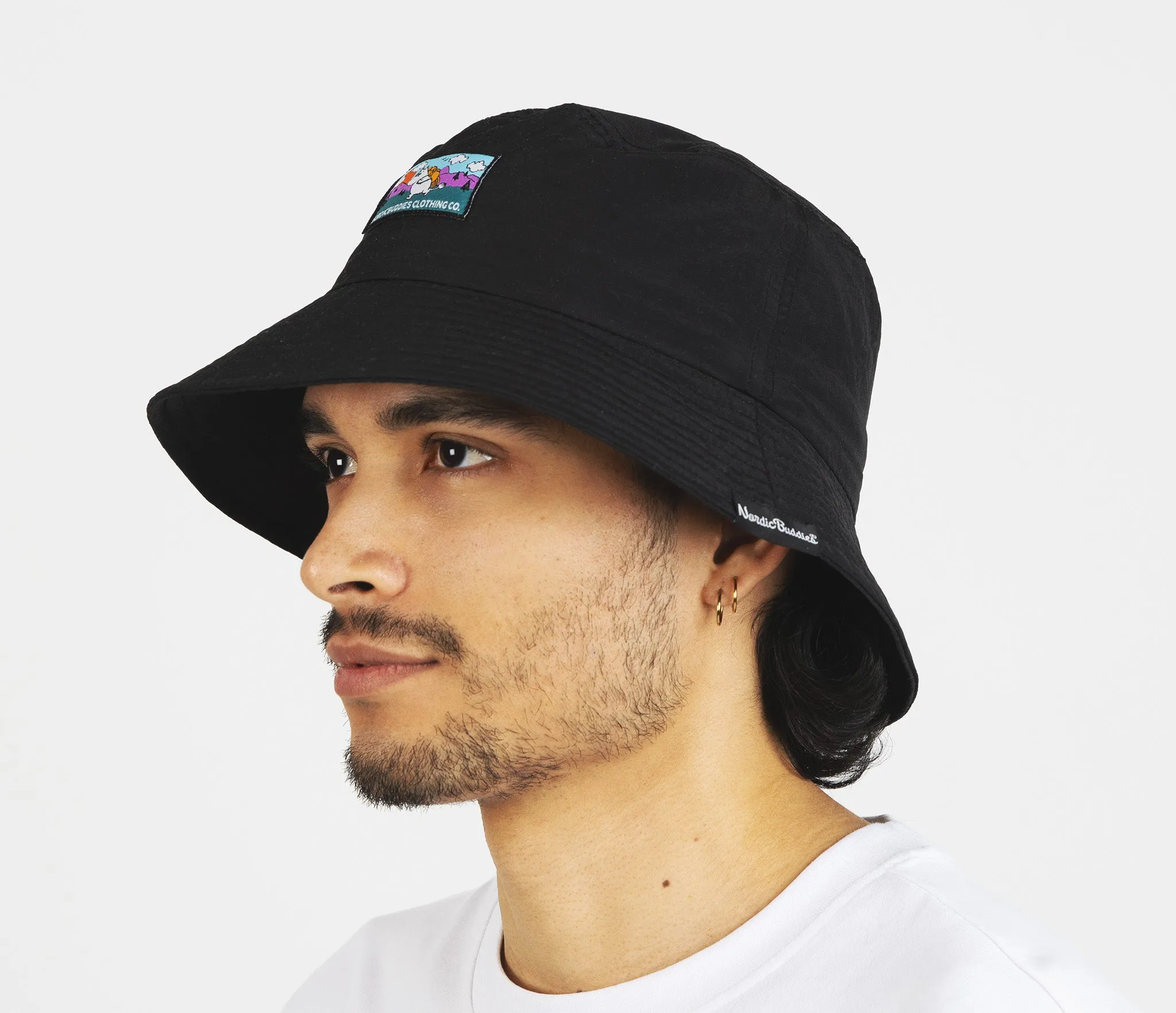 Moomintroll Adventure Nylon Bucket Hat - Black