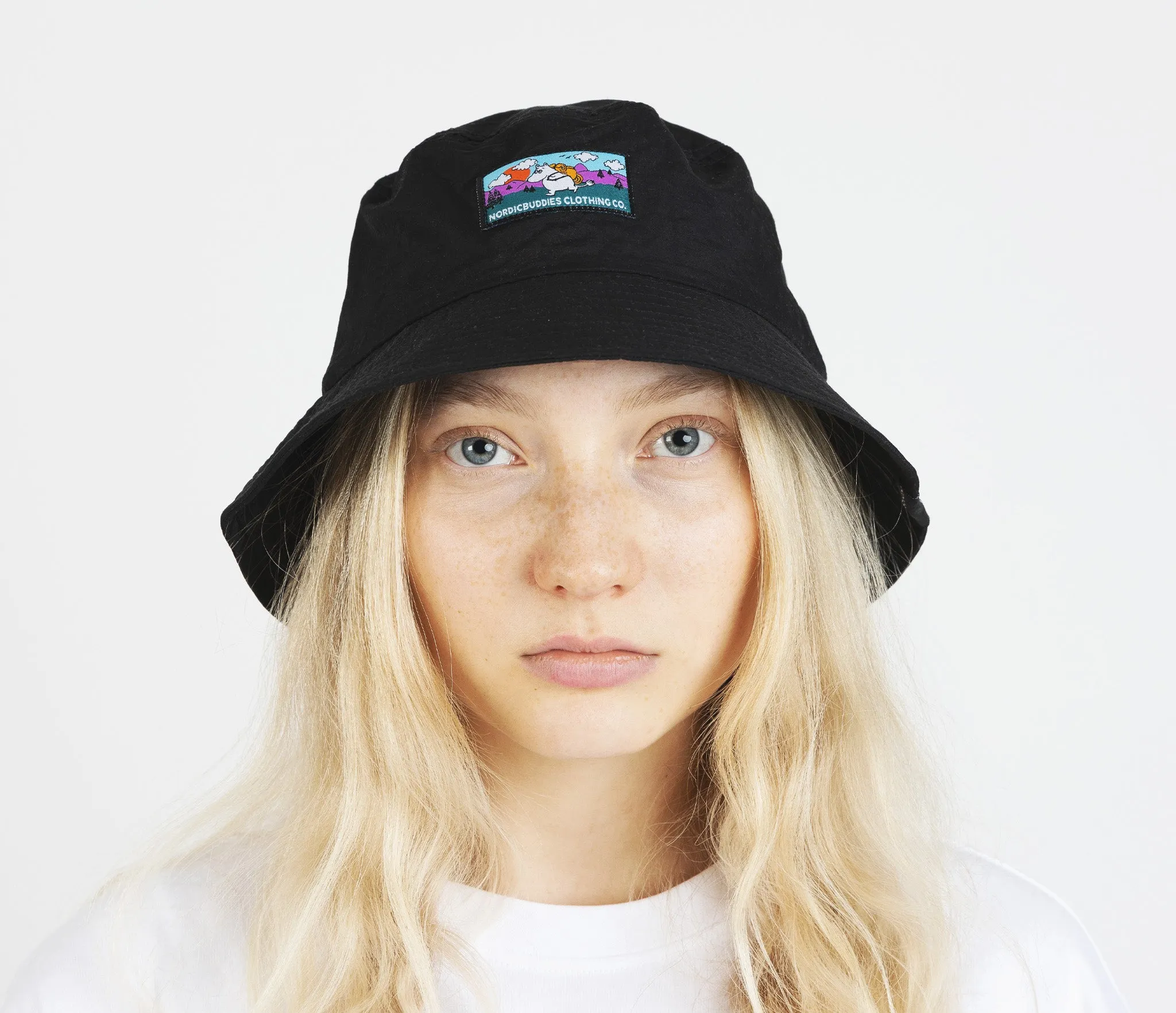 Moomintroll Adventure Nylon Bucket Hat - Black