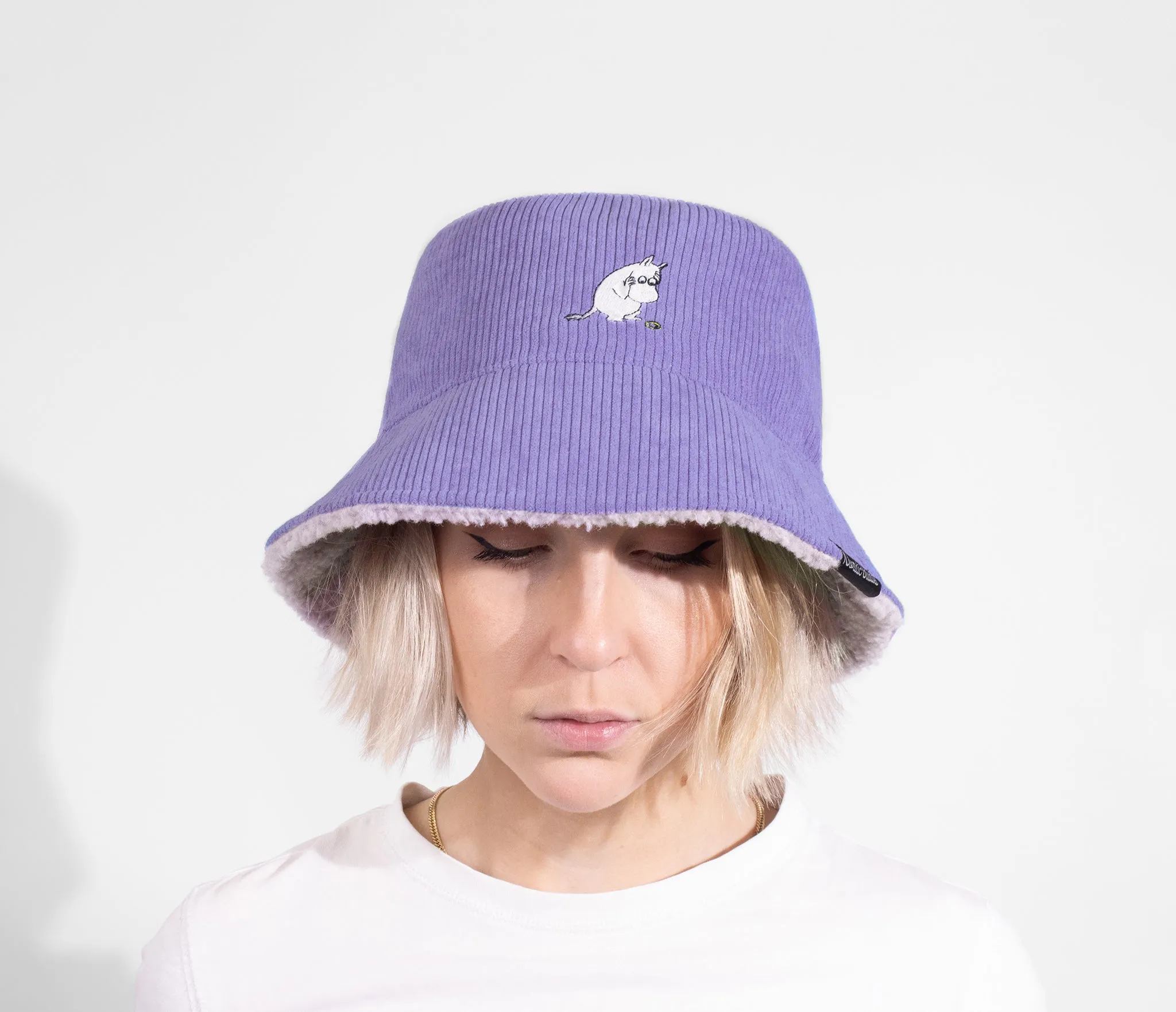 Moomintroll Ankle Ring Bucket Hat Corduroy - Purple