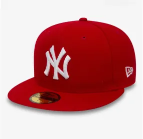 New Era New York Yankees Essential Red 59FIFTY MLB Fitted Cap