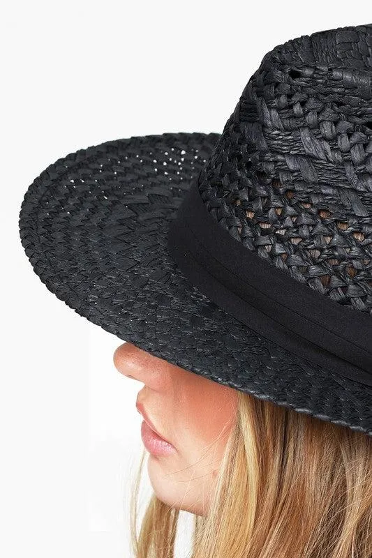 Panama Hat w/ Band- {Black, Natural, & Camel}