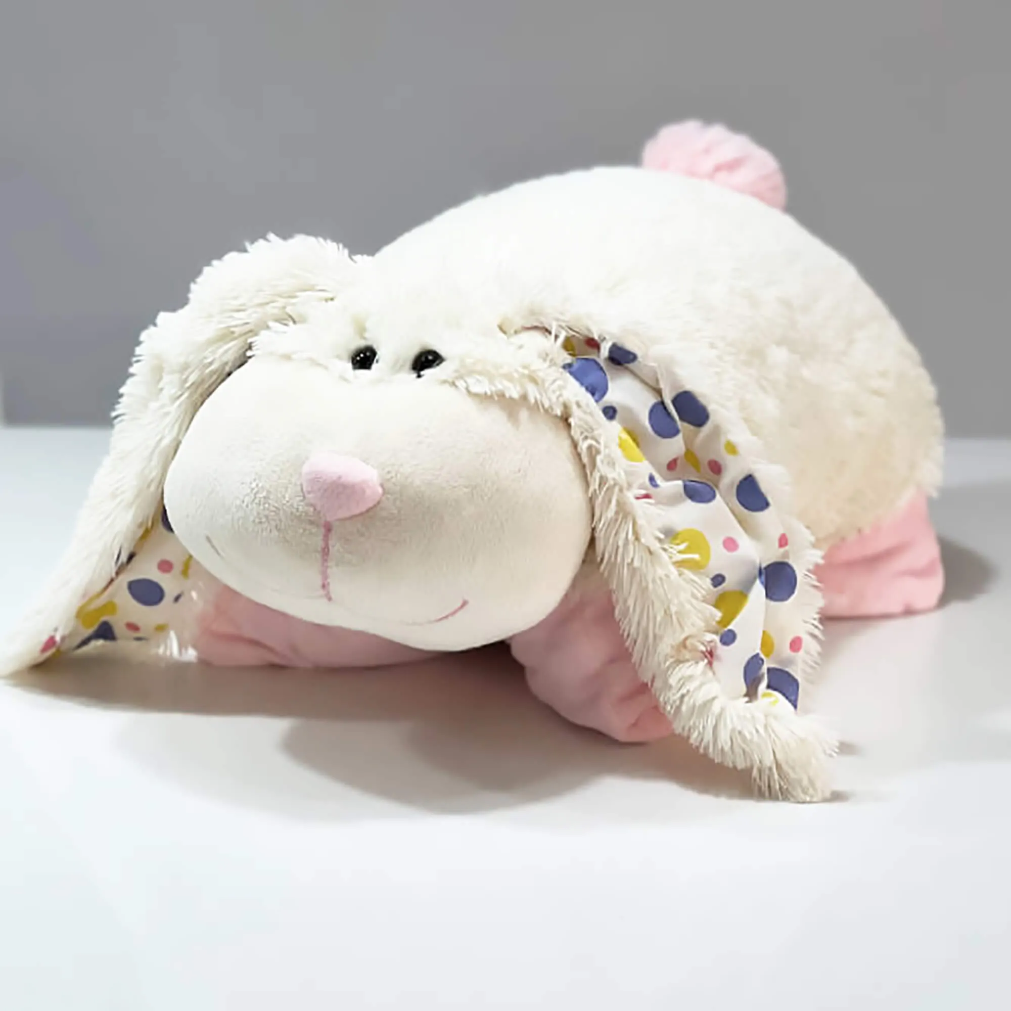 Pillow Pets Long-Haired Bunny Rabbit Pillow Toy for Kids