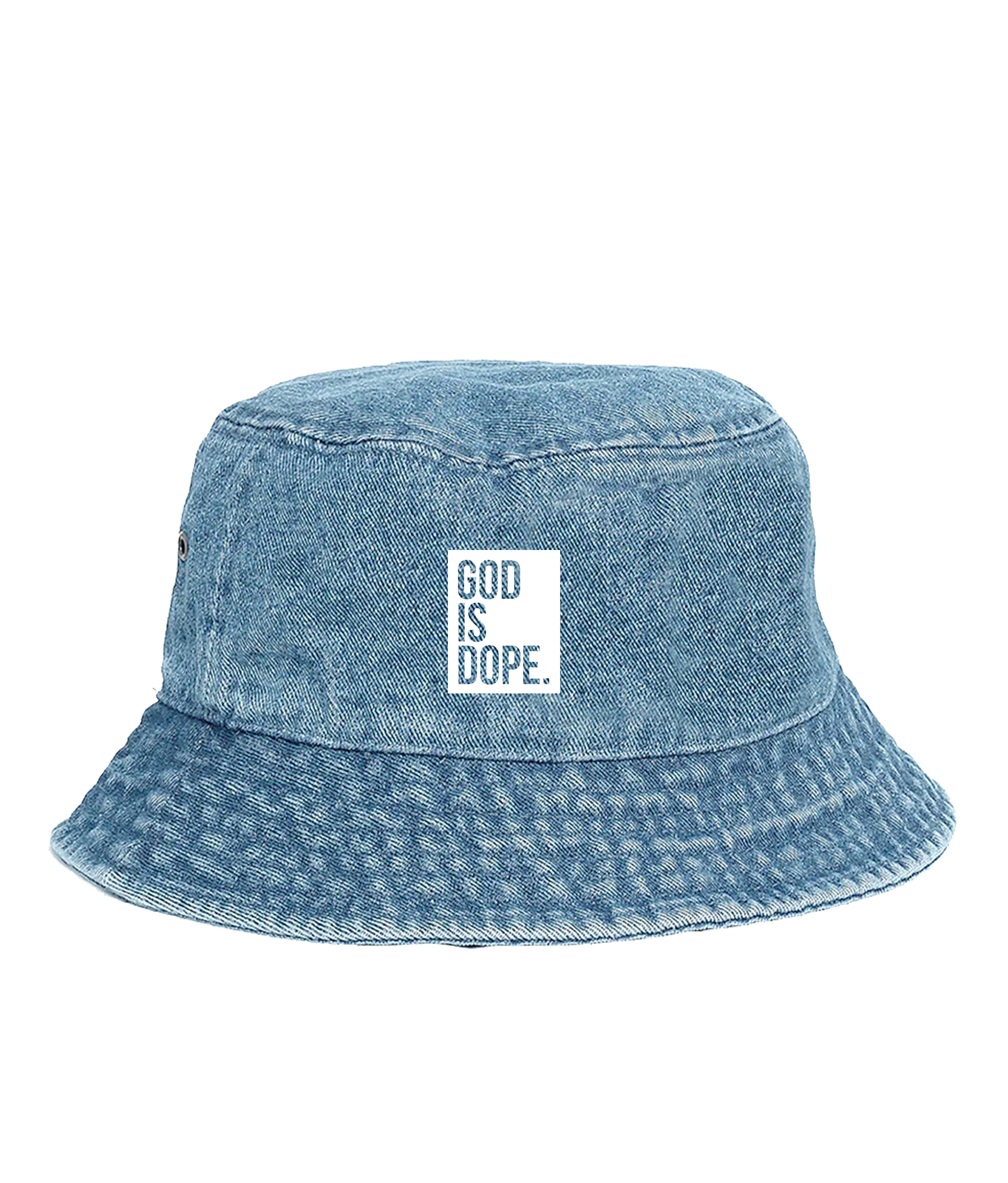 "BOX LOGO" BUCKET HAT (DENIM/WHITE)