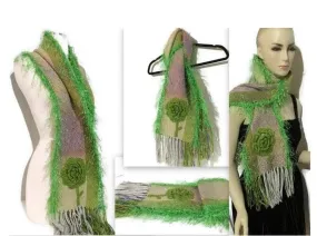 "THE GREEN" WOVEN ALPACA SCARF