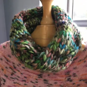 Rainbow Twist Cowl