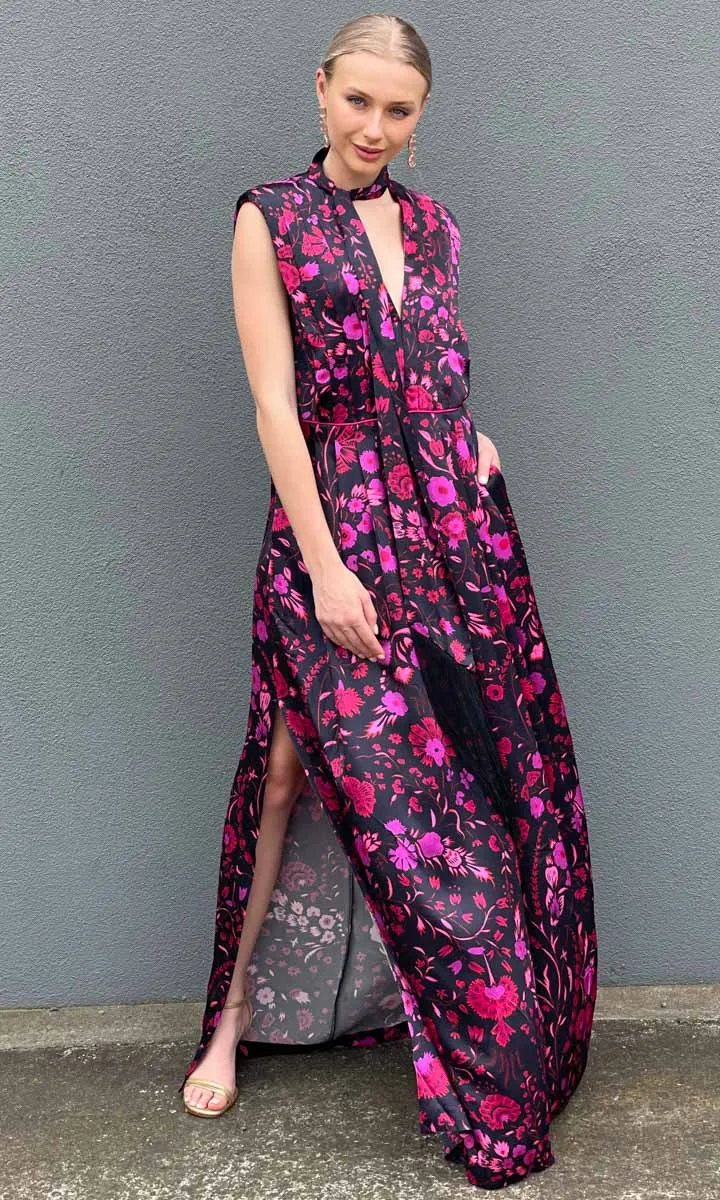 Sabina Musayev Revenna Dress - Black Floral