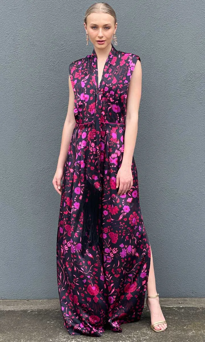 Sabina Musayev Revenna Dress - Black Floral