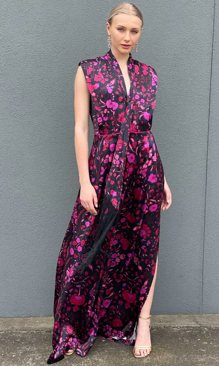 Sabina Musayev Revenna Dress - Black Floral