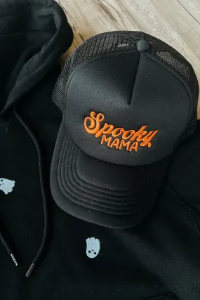 Spooky Mama Trucker Hat - Black