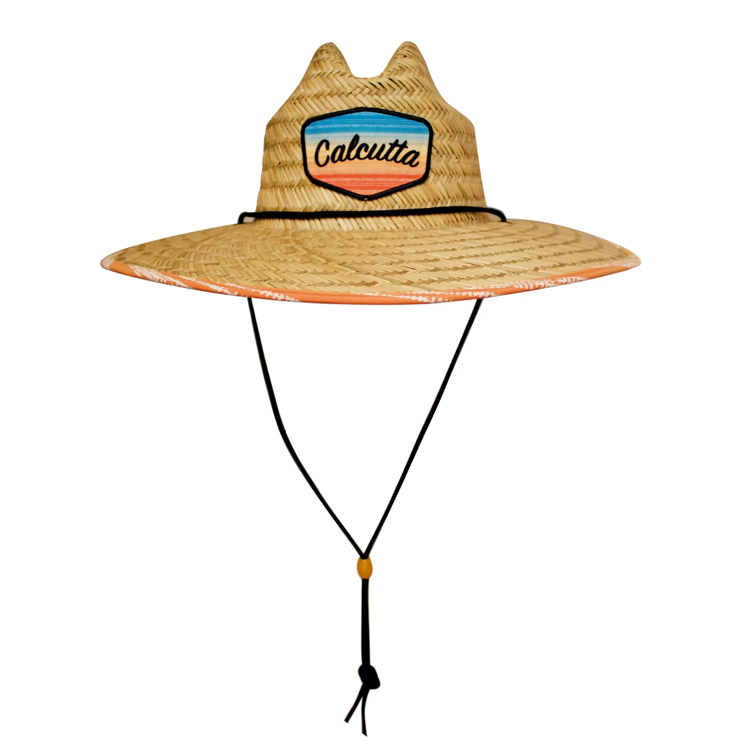 Straw Hat with Color Gradient