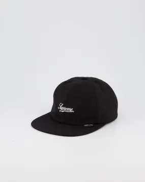 SUPREME 6 PANEL BASEBALL CAP - BLACK