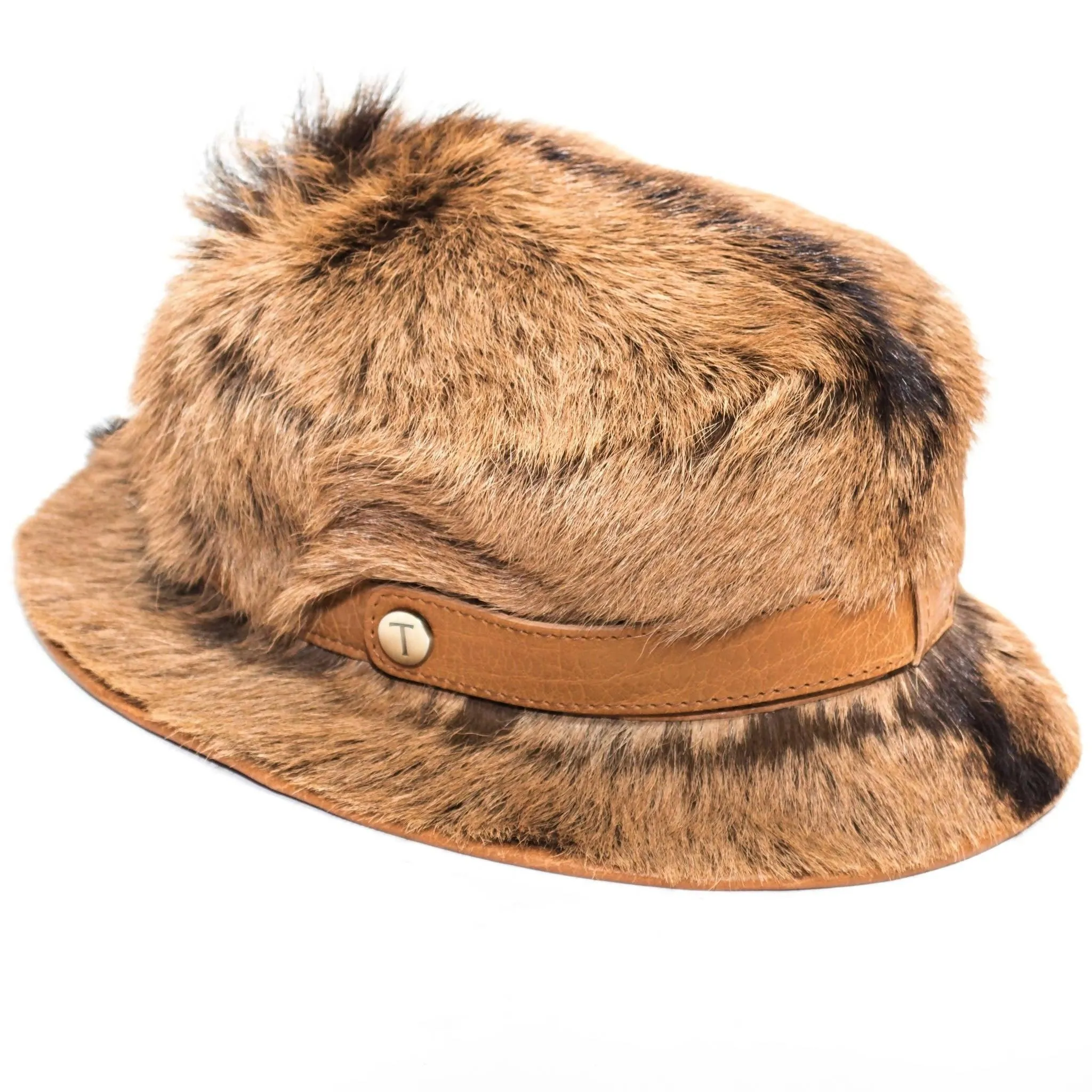 TOD'S Orange Goat Fur Bucket Hat | Size L