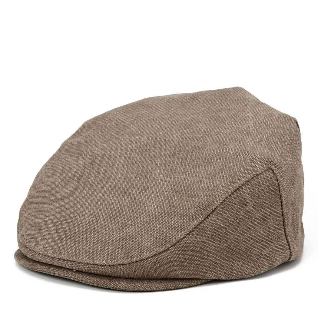 TRP0503 Troop London Accessories Canvas Old School Style Hat, Flat Cap, Shelby Newsboy Cap