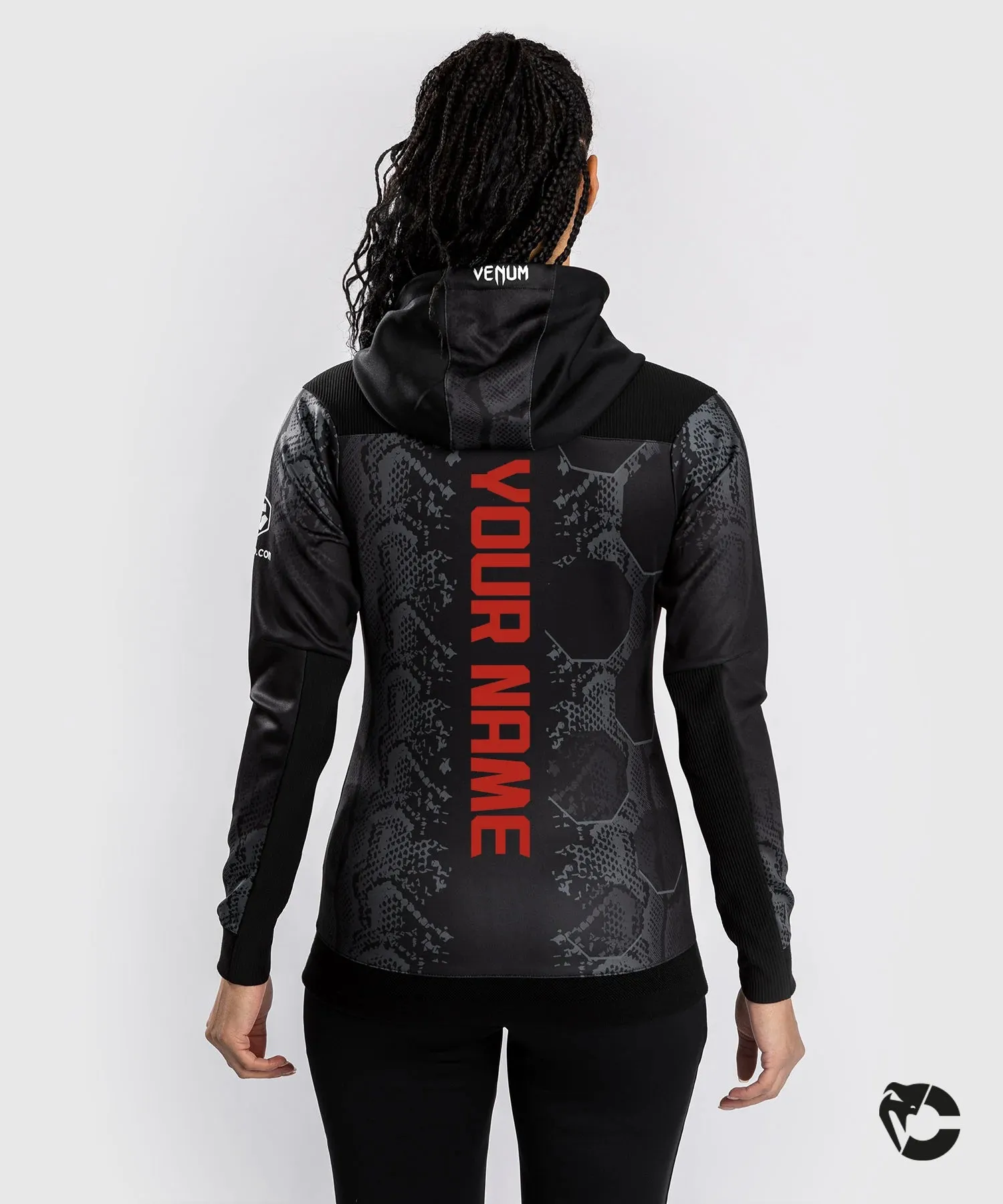 UFC Adrenaline by Venum Personalized Authentic Fight Night  Women's Walkout Hoodie - Black